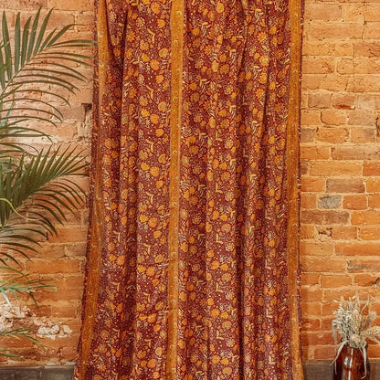Boho Luxe Silk Curtain Panels