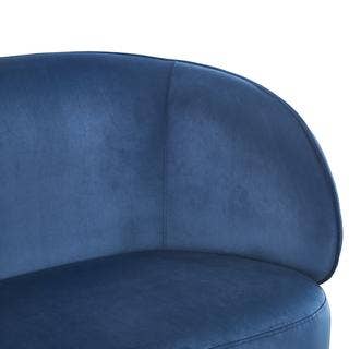 Carrie 72.5" Long Velvet Sofa in Gray Blue