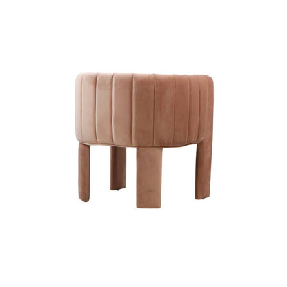 Olivia Channel Tufted Dining Armchair in Blush