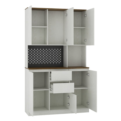 Modern Kitchen Pantry Cabinet with Led Lighting