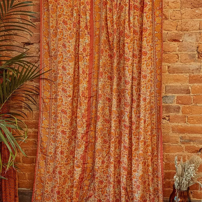 Boho Luxe Silk Curtain Panels