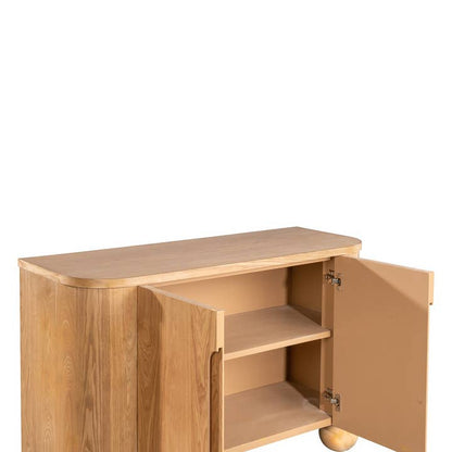 Lucca Fluted Accent Cabinet with Ball Feet