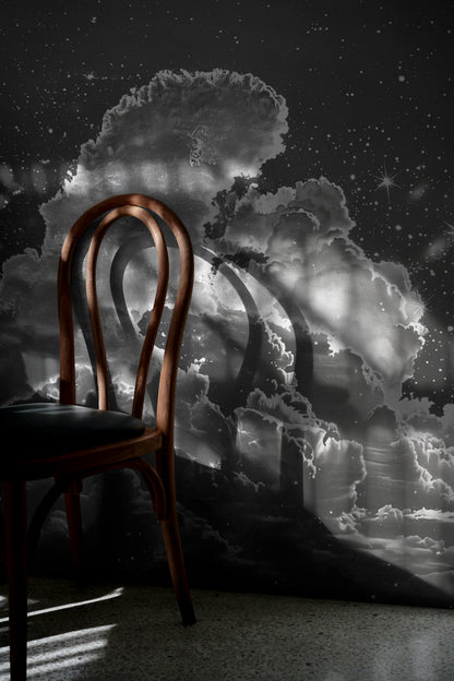 Ethereal Clouds Under Starlit Skies