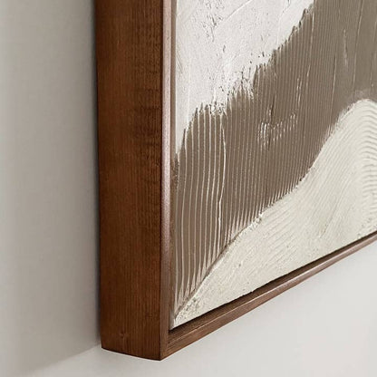 Very Large Abstract Framed Plaster Canvas