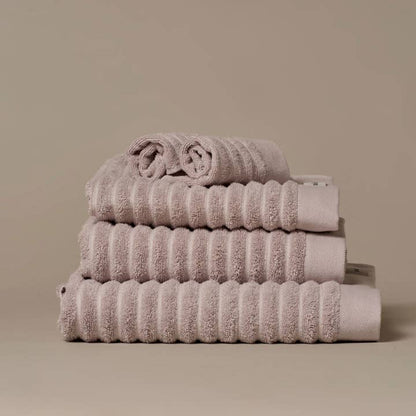 Ribbed Organic Cotton Bath Towels & Face Cloths