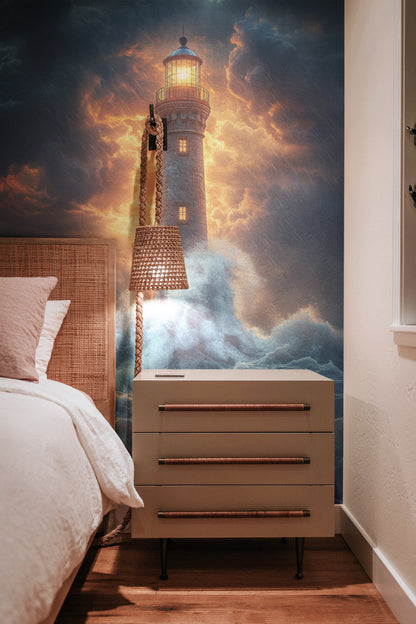 Stormlit Lighthouse Haven