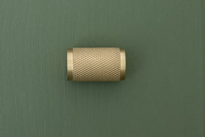 Apidae Solid Brass Knurled Pull Handles & Knobs - Satin Bras