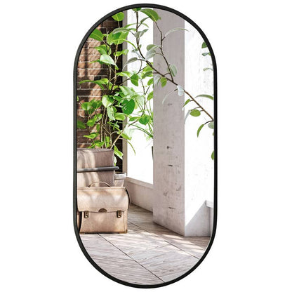 Oval Mirror - Aluminum Framed Oval Mirror For Bathroom