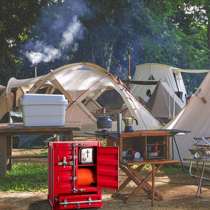 Double Door End Table: Container Inspired