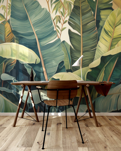 Verdant Palm Leaf Symphony