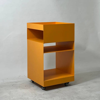 Quad Rolling Side Table/Cart-Orange