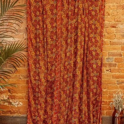 Boho Luxe Silk Curtain Panels