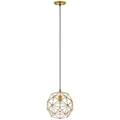 Rareform Brass Decagon Pendant Light