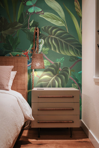 Dark Jungle with Butterflies