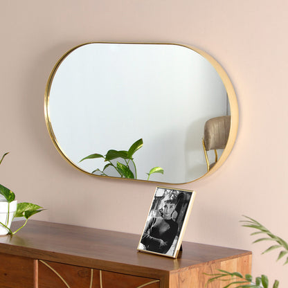 Golden Oval Mirror