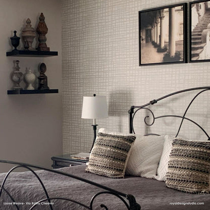 Loose Weave Wall Stencil