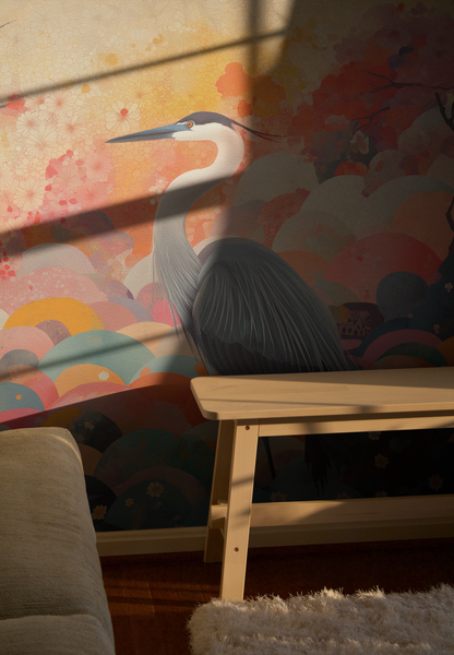 Pastel Heron Grace
