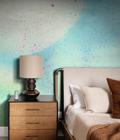 Confetti Sky Bliss speckled blue gradient peel and stick wallpaper