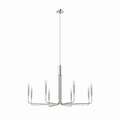 Polished Nickel Revival 8-Light Chandelier modern ceiling fixture