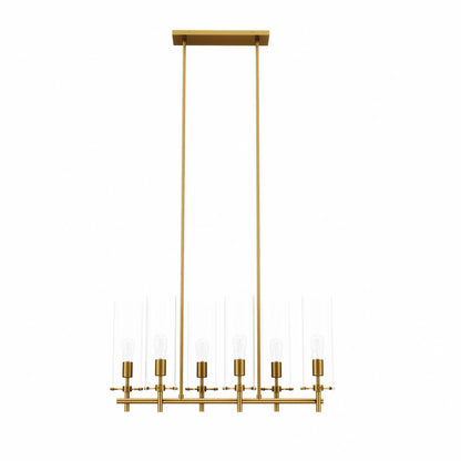 Honeyed Skylark 6-Light Chandelier amber gold warm ceiling fixture