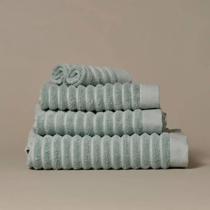 Ribbed Organic Cotton Bath Towels & Face Cloths