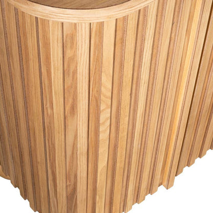 Lucca Fluted Accent Cabinet with Ball Feet