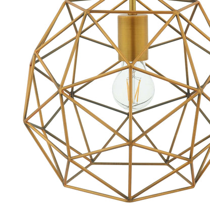 Rareform Brass Decagon Pendant Light