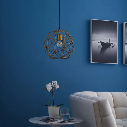 Rareform Brass Decagon Pendant Light