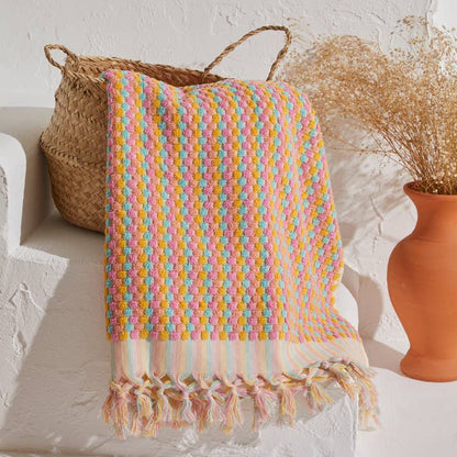 Pompom Bubble Handloom Bath Turkish Towels Farmhouse Décor