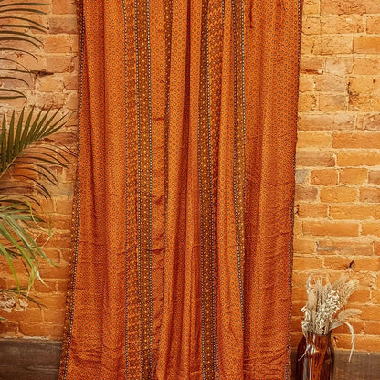 Boho Luxe Silk Curtain Panels