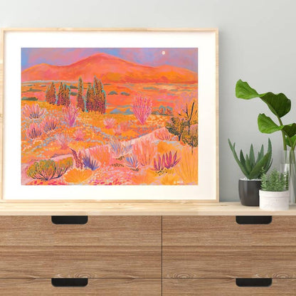 Colorful Western Mountain Desert Print