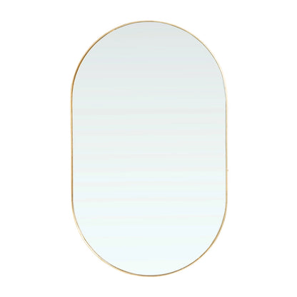 Golden Oval Mirror