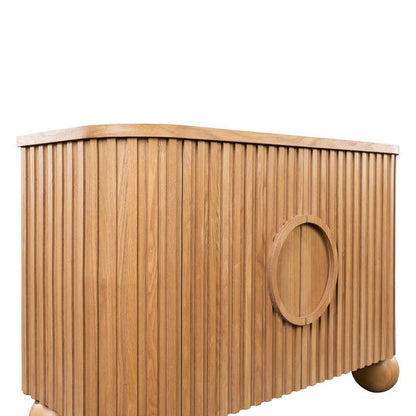 Lucca Fluted Accent Cabinet with Ball Feet