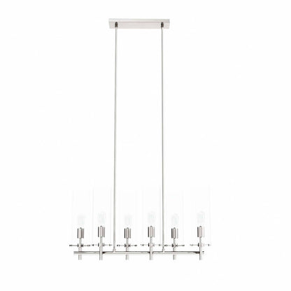 Silver Skylark 6-Light Chandelier polished silver modern ceiling fixture