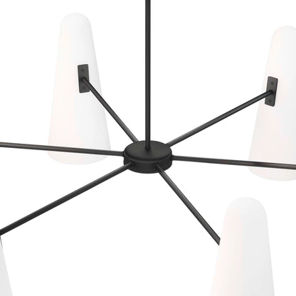 Frosted Coal Stellar 6-Light Chandelier