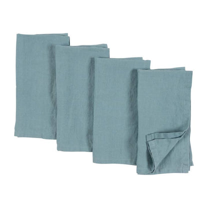 Verona 100% Stone Washed Linen Napkins-Set of 4, 20" X 20"
