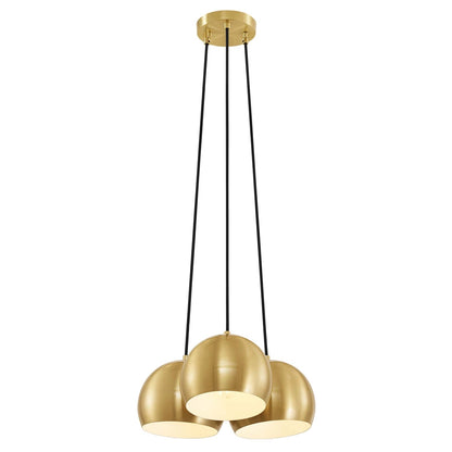 Golden Chalice 3-Light Metal Pendant