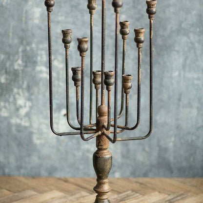 13-Candle Iron Candelabra