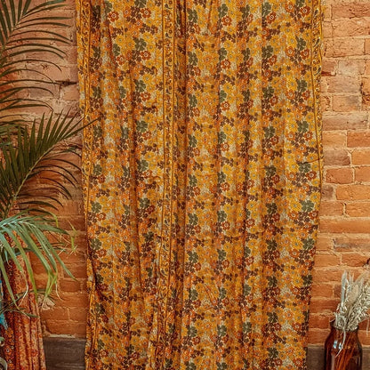 Boho Luxe Silk Curtain Panels