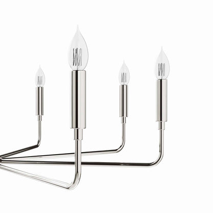 Polished Nickel Revival 8-Light Chandelier