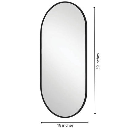 Oval Mirror - Aluminum Framed Oval Mirror For Bathroom