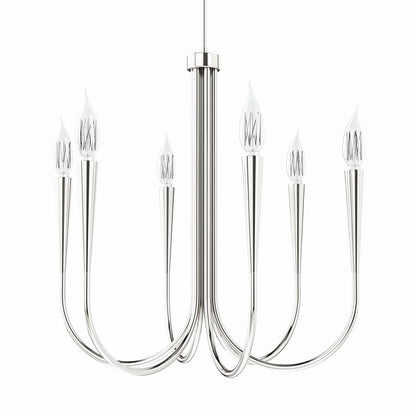 Polished Nickel Arc 6-Light Chandelier