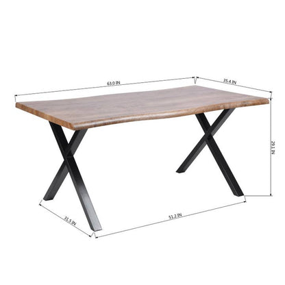63in Dining Table with Wave-Edge Only For Self-Pickup