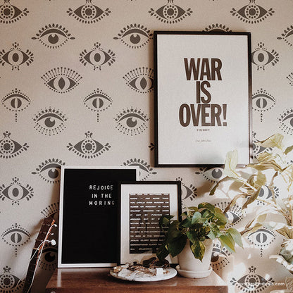 Protective Eyes Wall Stencil