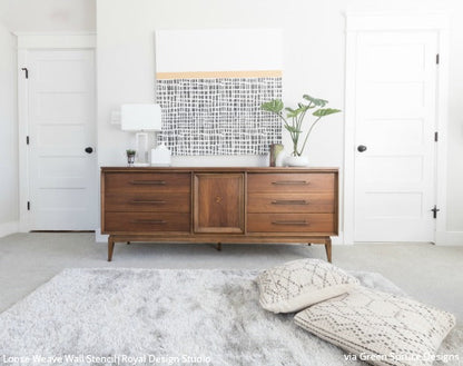 Loose Weave Wall Stencil